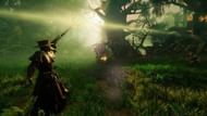 A player in a New World forest. (Image via Amazon Games)